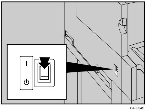 RICOH AFICIO SP W2470 - Turn on the power switch. - 1