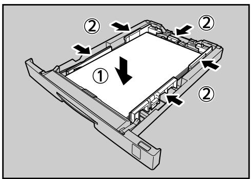 RICOH AFICIO SP W2470 - Load paper print side down (①). - 1