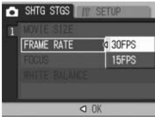 RICOH CAPLIO GX100 - Setting the Frame Rate (FRAME RATE) - 1