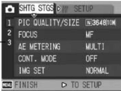 RICOH CAPLIO GX100 - Press the MENU/OK button in shooting mode. - 1