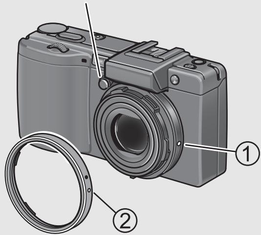 RICOH CAPLIO GX100 - Attaching the ring cap - 1