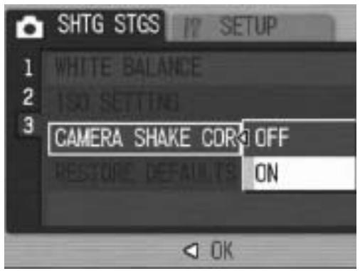 RICOH CAPLIO GX100 - Using the Camera Shake Correction Function to Prevent Camera Shake (CAMERA SHAKE COR) - 1