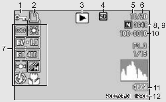 RICOH CAPLIO GX100 - Example of LCD Monitor Display During Playback - 1