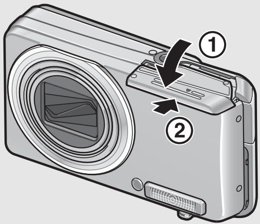 RICOH CAPLIO R6 - Insert the rechargeable battery. - 2