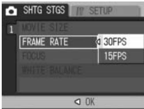 RICOH CAPLIO R6 - Setting the Frame Rate (FRAME RATE) - 1