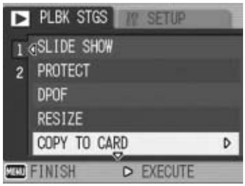 RICOH CAPLIO R6 - Copying the Contents of the Internal Memory to an SD Memory Card (COPY TO CARD) - 1