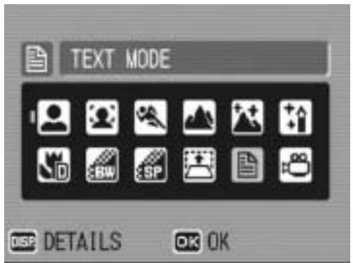 RICOH CAPLIO R6 - Changing the Text Density (Scene Mode) - 1