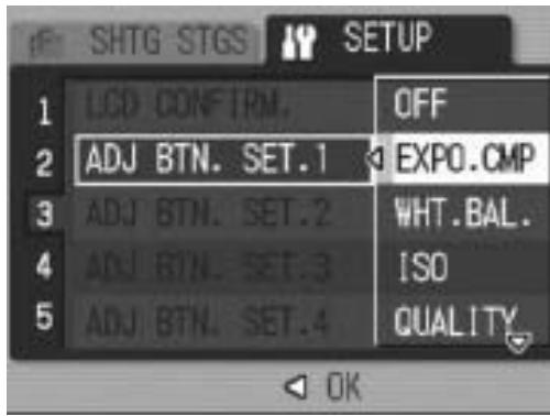 RICOH CAPLIO R6 - Assigning Functions to the ADJ. Button (ADJ. BTN. SET.) - 1