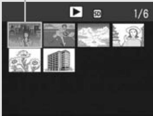 RICOH CAPLIO R6 - Turn the zoom lever toward (Thumbnail Display) again during three-frame view. - 1