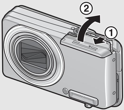 RICOH CAPLIO R6 - Loading the Rechargeable Battery and SD Memory Card - 1