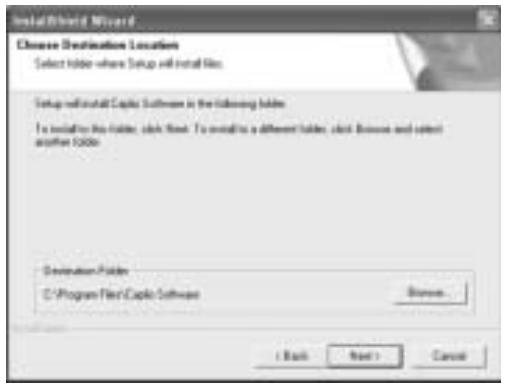 RICOH CAPLIO R7 - Confirm where you want to install and then click [Next]. - 1