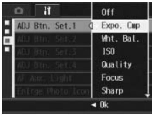 RICOH CAPLIO R7 - Assigning Functions to the ADJ. Button (ADJ Btn. Set.) - 1
