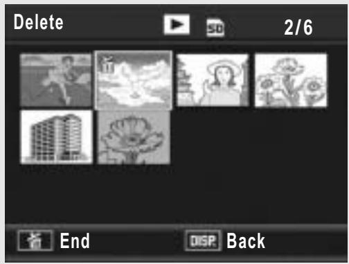 RICOH CAPLIO R7 - Press the buttons to select the starting point of the range of files you want to delete and press the (Delete) button. - 1