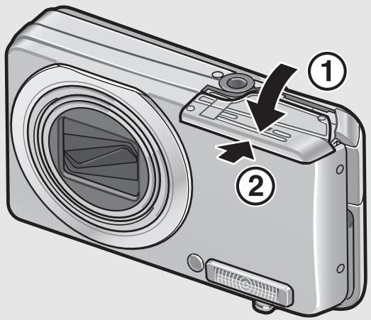 RICOH CAPLIO R7 - Insert the rechargeable battery. - 2