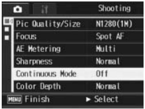 RICOH CAPLIO R7 - Press the buttons to select the desired menu item. - 1