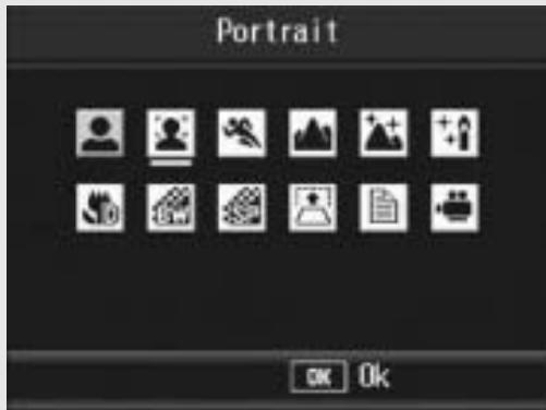 RICOH CAPLIO R7 - Press the MODE button to change the scene mode. - 1