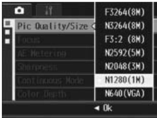 RICOH CAPLIO R7 - Press the buttons to select the desired setting. - 1