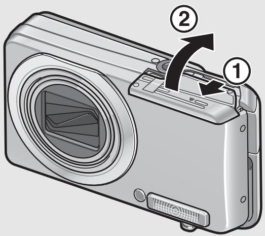 RICOH CAPLIO R7 - Loading the Rechargeable Battery and SD Memory Card - 1