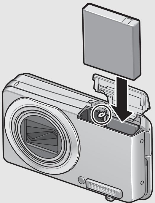 RICOH CAPLIO R7 - Insert the rechargeable battery. - 1