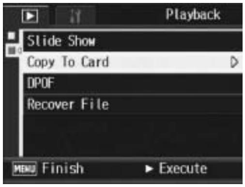 RICOH CAPLIO R7 - Copying the Contents of the Internal Memory to an SD Memory Card (Copy To Card) - 1