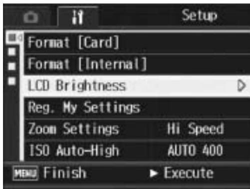 RICOH CAPLIO R7 - Press the  button to select [LCD Brightness] and press the  button. - 1
