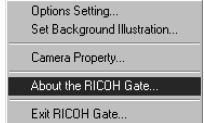 RICOH CAPLIO RR10 - Cliquez sur MENU dans la fenêtre RICOH gate. - 1