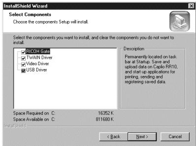 RICOH CAPLIO RR10 - Pour installer uniquement le logiciel de votre choix - 1