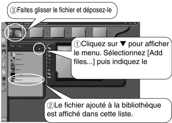 RICOH CAPLIO RR10 - Lancez le logiciel MGI videowave puis importez le fichier de séquence vidéo souhaitée. - 1