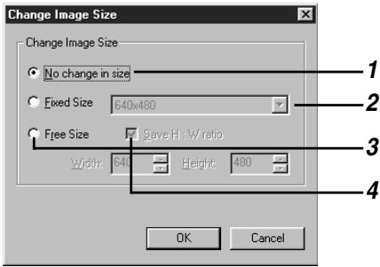 RICOH CAPLIO RR10 - Dialogue de modification de la taille d'image - 1