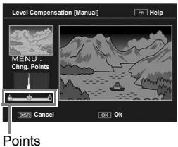 RICOH CX2 - Press the MENU button to switch between points on the histogram. - 1