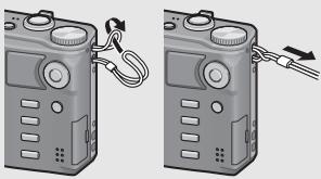 RICOH CX2 - Attaching the handstrap to the camera - 1