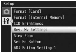 RICOH CX2 - Registering My Settings - 1