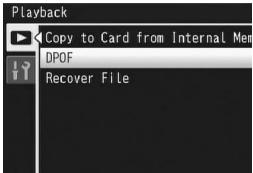 RICOH CX2 - Setting/Canceling DPOF for All Files - 1