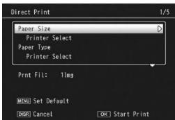 RICOH CX2 - Press the ADJ./OK button ▲▼ to select an item, and then press the button ▶ to display the detailed options screen. - 1
