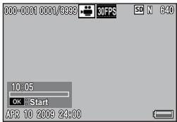 RICOH CX2 - Press the ADJ./OK button ▲▼◀▶ to select the movie you want to view. - 1