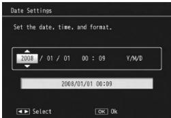 RICOH CX2 - Check the information on the screen and then press the ADJ./OK button. - 1