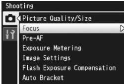 RICOH CX2 - Display the shooting menu. - 1