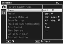 RICOH CX2 - Press the ADJ./OK button. - 1