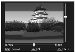 RICOH CX2 - Press ADJ./OK button ▲▼ to reposition the area that will be in focus. - 1