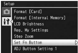 RICOH CX2 - Press the ADJ./OK button. - 1