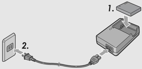 RICOH CX2 - Plug the power cable into an outlet. - 1