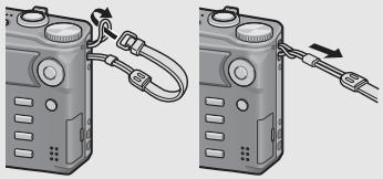 RICOH CX2 - Attaching the neck strap to the camera - 1
