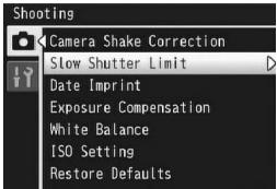 RICOH CX2 - Limiting the Shutter Speed - 1
