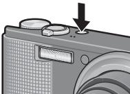 RICOH CX2 - Press the POWER button, or press and hold the ▶ (Playback) button to turn the camera on. - 1