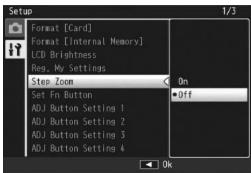 RICOH CX2 - Press the ADJ./OK button. - 2