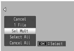 RICOH CX2 - Press the button ▲▼ to select [Sel. Range], and then press the ADJ./OK button. - 1