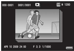 RICOH CX2 - Press the ADJ./OK button ▲▼◀▶ to display the MP file you want to export. - 1