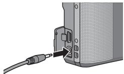 RICOH CX2 - Securely connect the AV cable to the AV output terminal on the camera. - 1