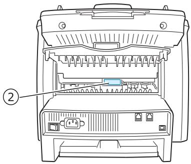 Diagram of a device rear panel with labeled ports and internal structure, showing internal components and connectors.