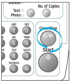 Darken Text Photo No. of Copies ABC DEF 2 3 JKL MNO 5 6 TUVWXYZ 8 9 Symbols 0 # ClearStop C/ Start